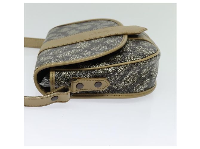 Borsa a spalla SAINT LAURENT in PVC embossé grigio Auth BA782 Marrone - vista 4