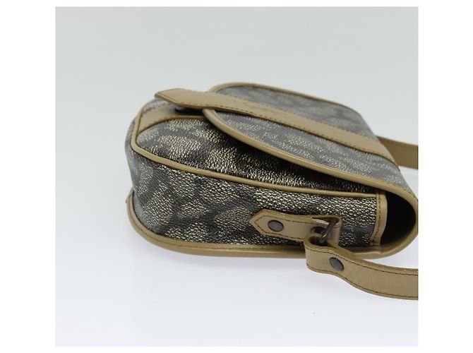 Borsa a spalla SAINT LAURENT in PVC embossé grigio Auth BA782 Marrone - vista 5