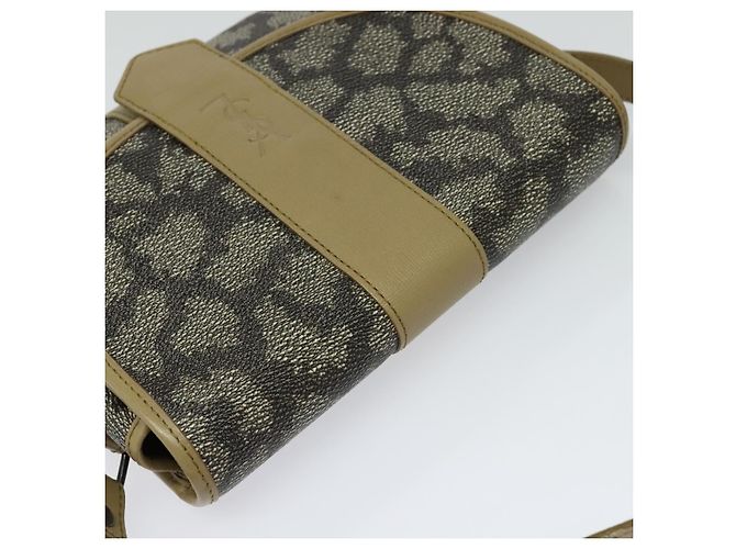 Borsa a spalla SAINT LAURENT in PVC embossé grigio Auth BA782 Marrone - vista 6