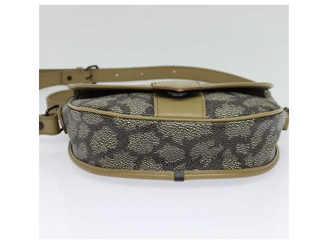 Borsa a spalla SAINT LAURENT in PVC embossé grigio Auth BA782 Marrone - vista 9