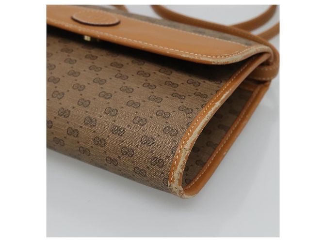 Gucci Borsa a Spalla Micro GG Supreme PVC Beige Oro 004 89 1041 Auth ep7893 D'oro - vista 10