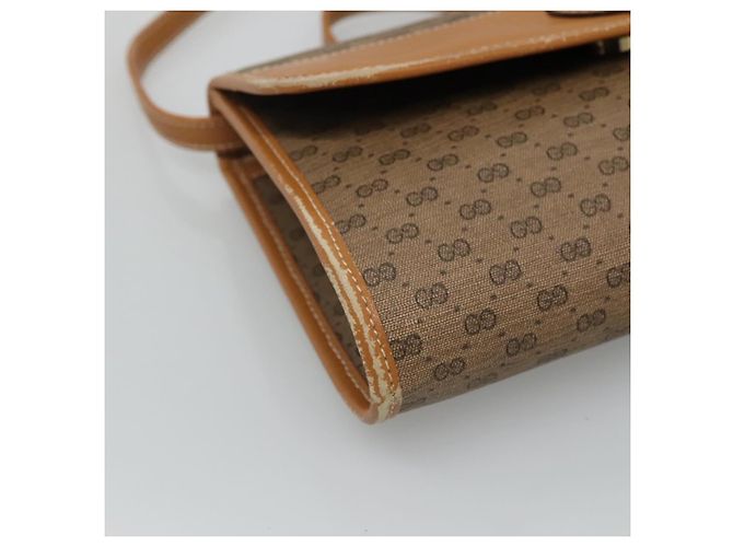 Gucci Borsa a Spalla Micro GG Supreme PVC Beige Oro 004 89 1041 Auth ep7893 D'oro - vista 11