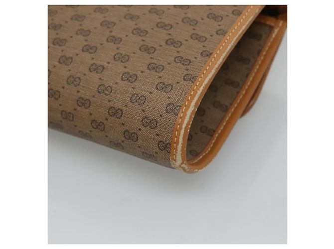 Gucci Borsa a Spalla Micro GG Supreme PVC Beige Oro 004 89 1041 Auth ep7893 D'oro - vista 12