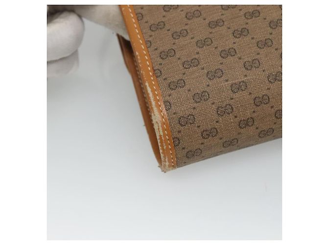 Gucci Borsa a Spalla Micro GG Supreme PVC Beige Oro 004 89 1041 Auth ep7893 D'oro - vista 13