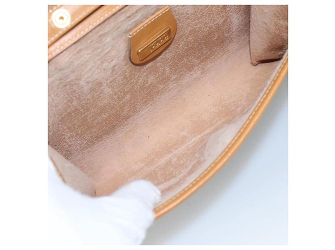 Gucci Borsa a Spalla Micro GG Supreme PVC Beige Oro 004 89 1041 Auth ep7893 D'oro - vista 16