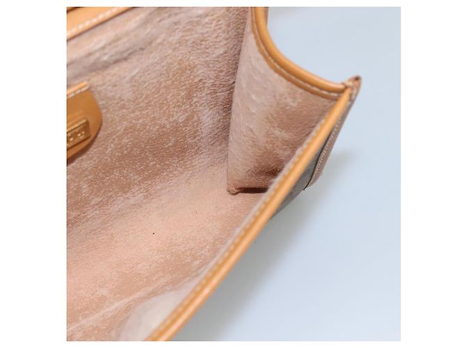 Gucci Borsa a Spalla Micro GG Supreme PVC Beige Oro 004 89 1041 Auth ep7893 D'oro - vista 17