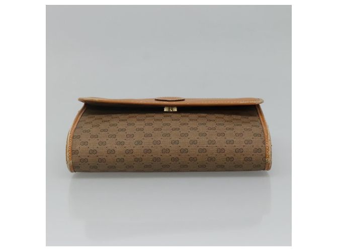 Gucci Borsa a Spalla Micro GG Supreme PVC Beige Oro 004 89 1041 Auth ep7893 D'oro - vista 9