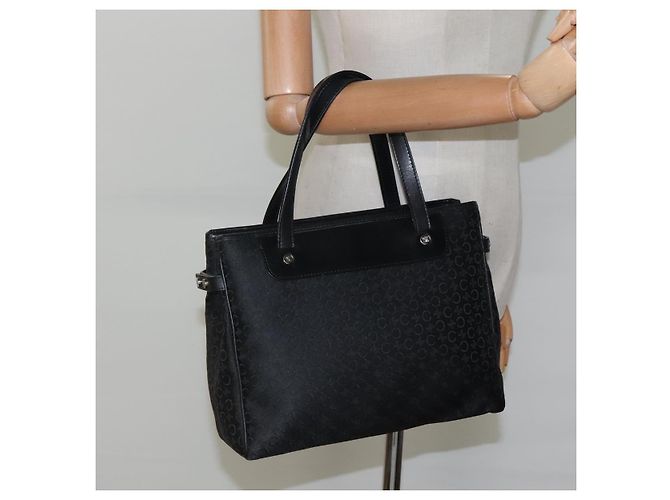 Céline Borsa a mano in tela Macadam Celine C nera Auth ep7965 Nero - vista 22