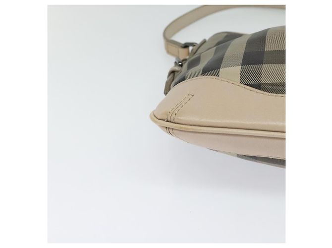 Borsa a spalla Burberry Nova Check PVC Khaki Auth BA711 Cachi - vista 10