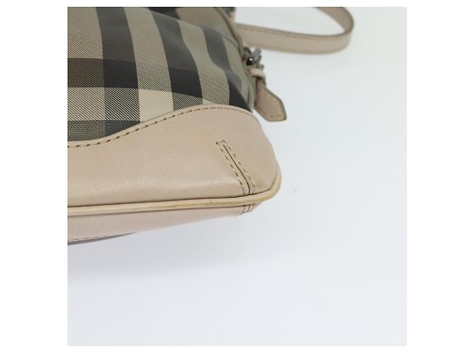 Borsa a spalla Burberry Nova Check PVC Khaki Auth BA711 Cachi - vista 11