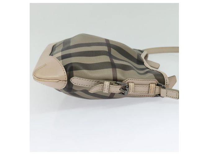 Borsa a spalla Burberry Nova Check PVC Khaki Auth BA711 Cachi - vista 5