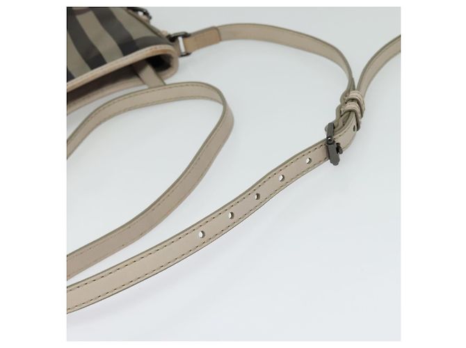 Borsa a spalla Burberry Nova Check PVC Khaki Auth BA711 Cachi - vista 7