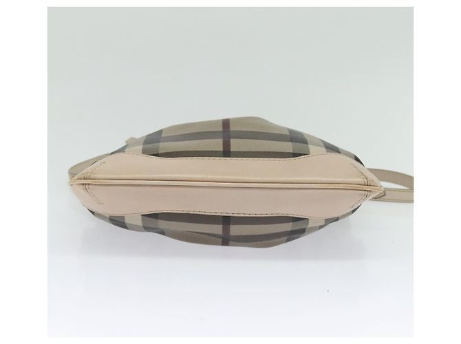 Borsa a spalla Burberry Nova Check PVC Khaki Auth BA711 Cachi - vista 9