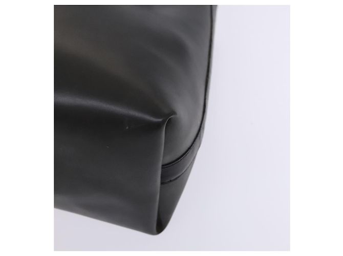 Borsa a mano Gancini in vinile nero Salvatore Ferragamo Auth bs23548 - vista 10