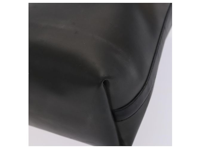 Borsa a mano Gancini in vinile nero Salvatore Ferragamo Auth bs23548 - vista 12