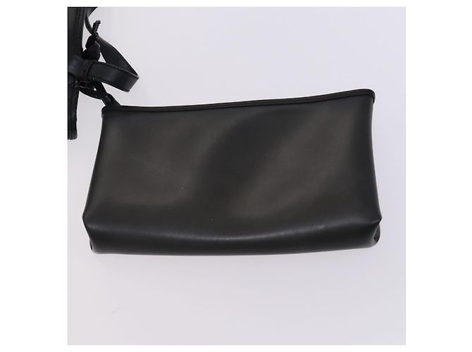 Borsa a mano Gancini in vinile nero Salvatore Ferragamo Auth bs23548 - vista 20
