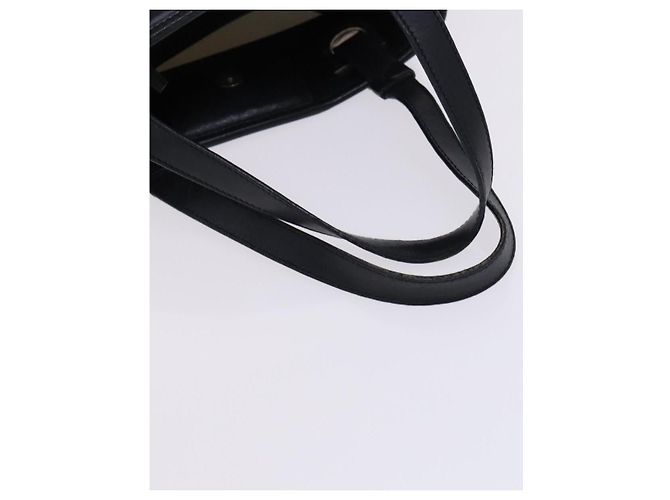 Borsa a mano Gancini in vinile nero Salvatore Ferragamo Auth bs23548 - vista 7