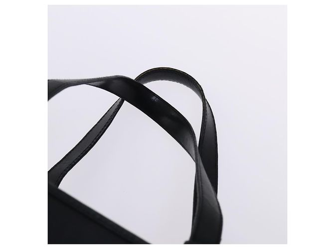 Borsa a mano Gancini in vinile nero Salvatore Ferragamo Auth bs23548 - vista 8