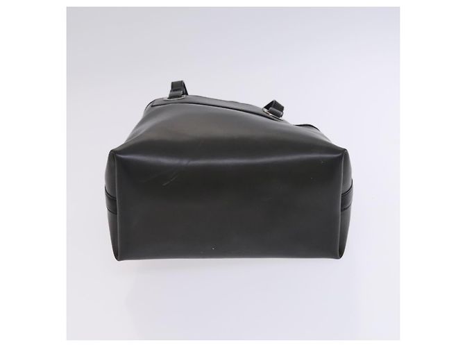 Borsa a mano Gancini in vinile nero Salvatore Ferragamo Auth bs23548 - vista 9