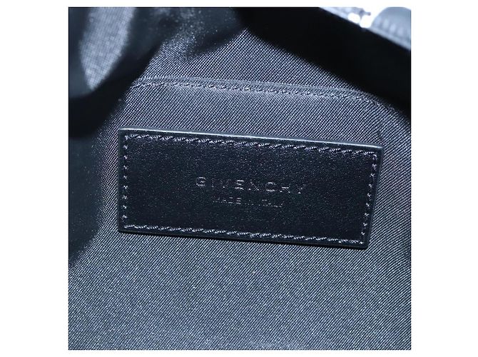Borsa a spalla GIVENCHY in nylon nero argento autentica bs23553 - vista 16