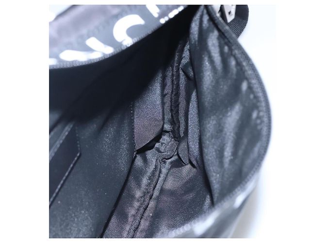 Borsa a spalla GIVENCHY in nylon nero argento autentica bs23553 - vista 18