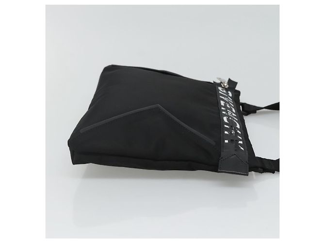 Borsa a spalla GIVENCHY in nylon nero argento autentica bs23553 - vista 4
