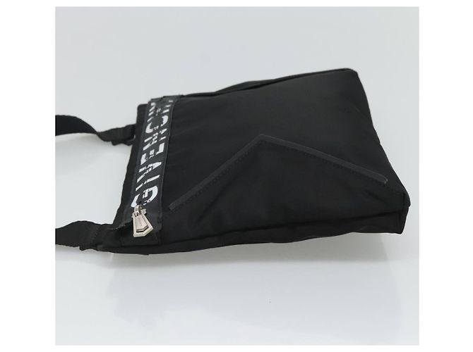 Borsa a spalla GIVENCHY in nylon nero argento autentica bs23553 - vista 5