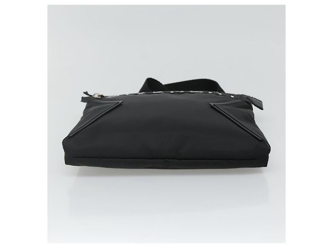 Borsa a spalla GIVENCHY in nylon nero argento autentica bs23553 - vista 9