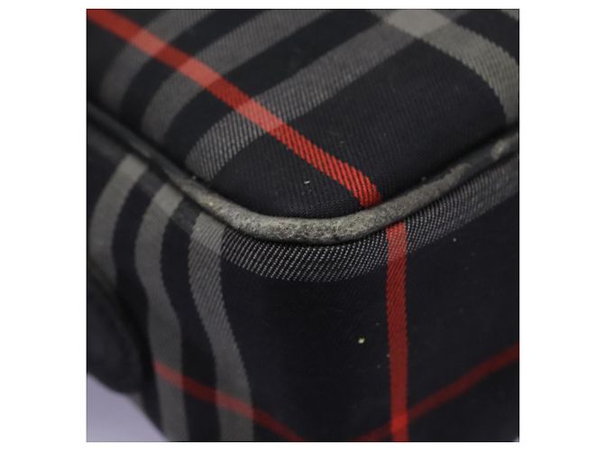 Autre Marque Borsa a Spalla Burberrys Nova Check in Tela Blu Navy e Oro Auth EC762 D'oro - vista 10