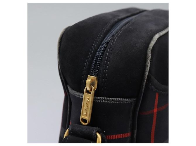 Autre Marque Borsa a Spalla Burberrys Nova Check in Tela Blu Navy e Oro Auth EC762 D'oro - vista 15