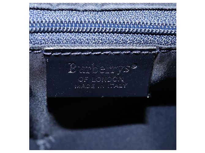 Autre Marque Borsa a Spalla Burberrys Nova Check in Tela Blu Navy e Oro Auth EC762 D'oro - vista 16
