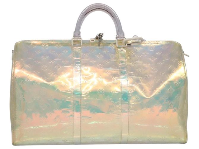 LOUIS VUITTON Monogram Prism Keepall Bandouliere 50 Borsa M53271 LV Auth JB033A - vista 13