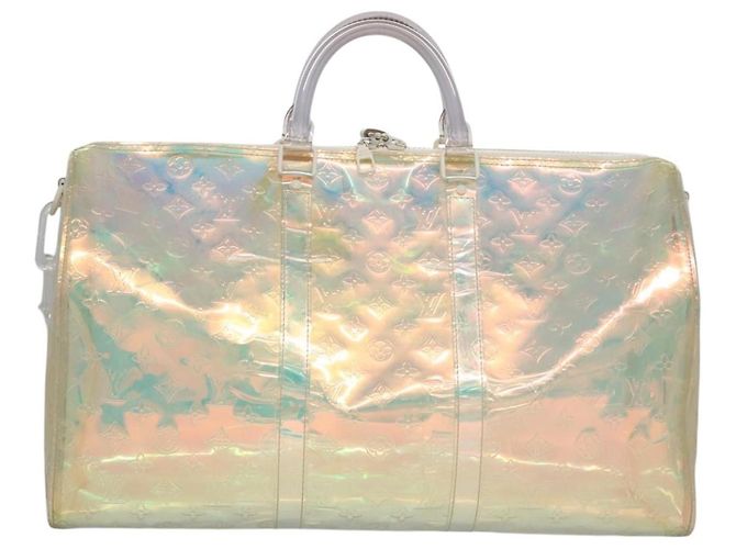 LOUIS VUITTON Monogram Prism Keepall Bandouliere 50 Borsa M53271 LV Auth JB033A - vista 2