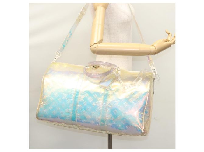 LOUIS VUITTON Monogram Prism Keepall Bandouliere 50 Borsa M53271 LV Auth JB033A - vista 28