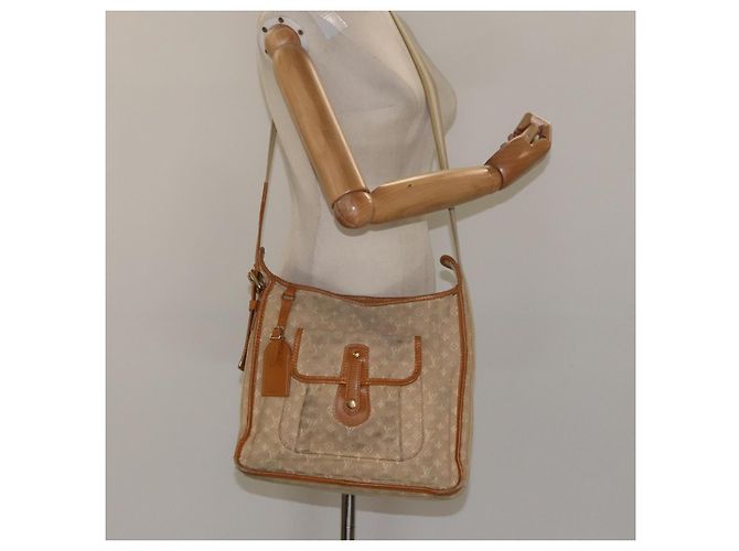 LOUIS VUITTON Monogram Mini Buzas Marie Kate Borsa Beige M92323 LV Auth KD189 - vista 24