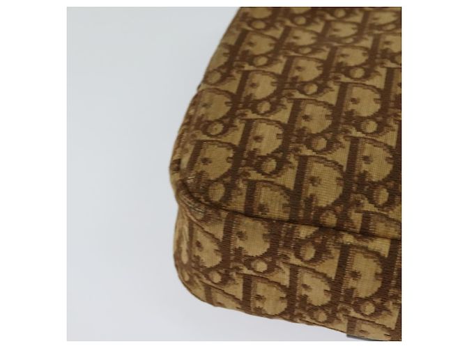 Borsa a spalla in tela Trotter Christian Dior marrone Auth BD734 - vista 12