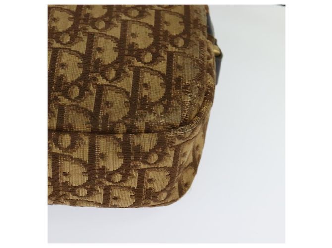Borsa a spalla in tela Trotter Christian Dior marrone Auth BD734 - vista 13