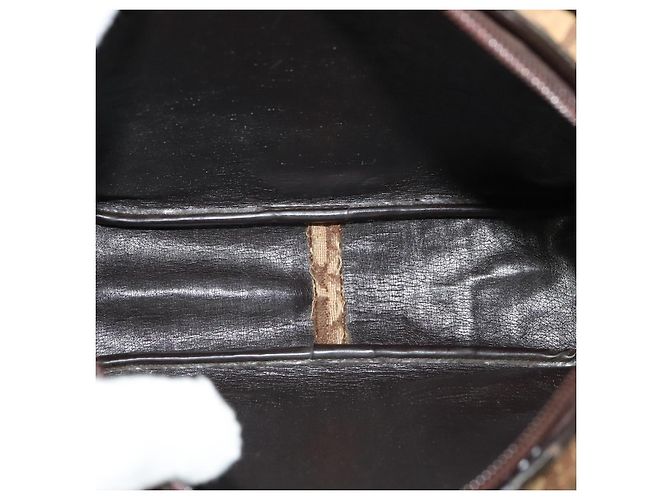 Borsa a spalla in tela Trotter Christian Dior marrone Auth BD734 - vista 16