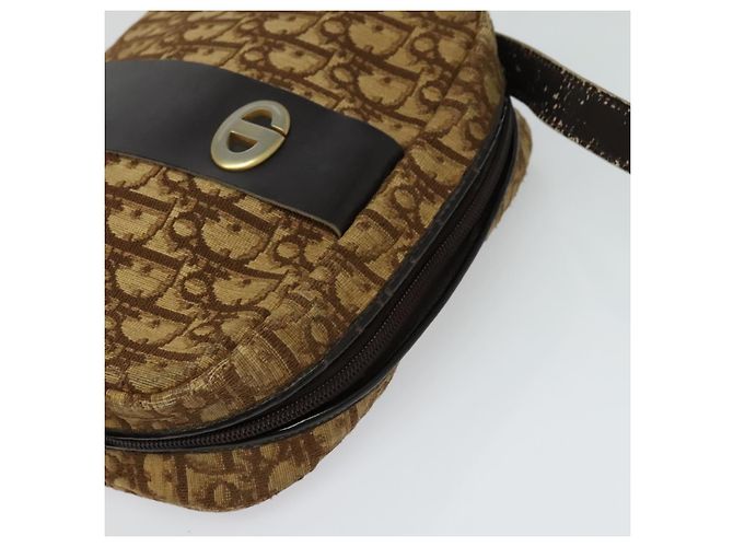 Borsa a spalla in tela Trotter Christian Dior marrone Auth BD734 - vista 6