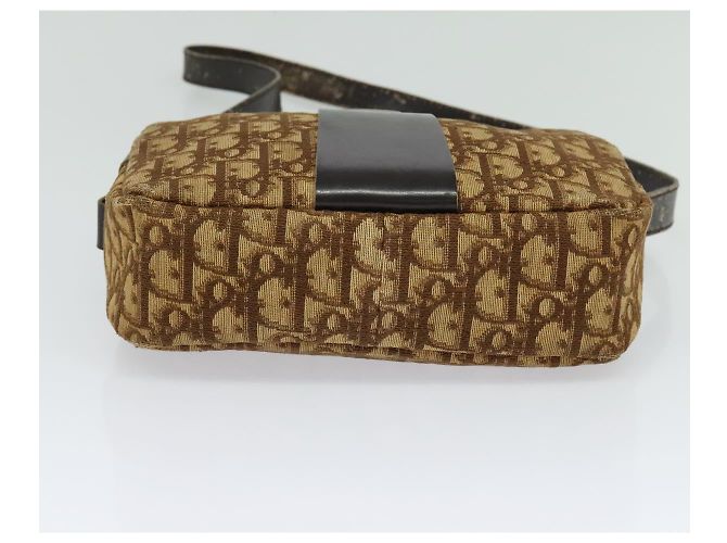 Borsa a spalla in tela Trotter Christian Dior marrone Auth BD734 - vista 9