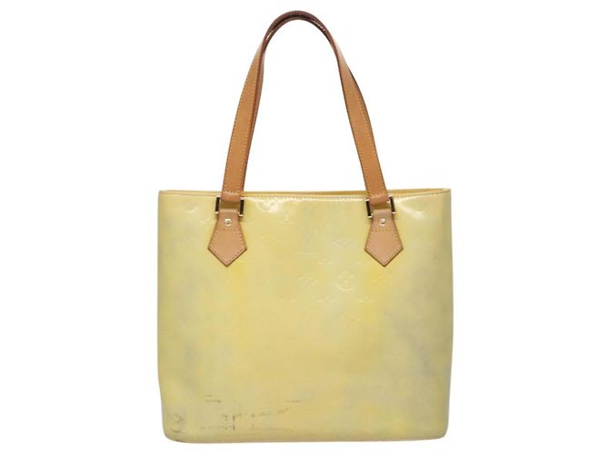 LOUIS VUITTON Monogram Vernis Houston Borsa a Mano Blu Baby M91005 LV Auth BA788 Blu chiaro - vista 13