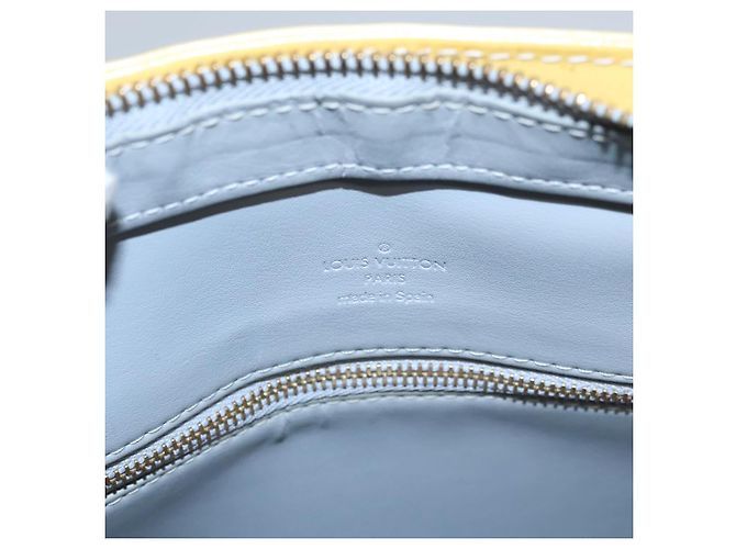 LOUIS VUITTON Monogram Vernis Houston Borsa a Mano Blu Baby M91005 LV Auth BA788 Blu chiaro - vista 19