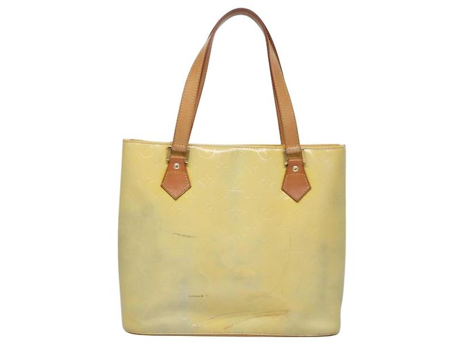 LOUIS VUITTON Monogram Vernis Houston Borsa a Mano Blu Baby M91005 LV Auth BA788 Blu chiaro - vista 2