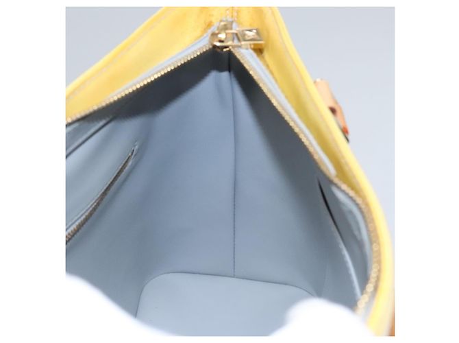 LOUIS VUITTON Monogram Vernis Houston Borsa a Mano Blu Baby M91005 LV Auth BA788 Blu chiaro - vista 20