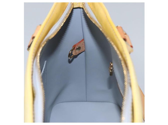 LOUIS VUITTON Monogram Vernis Houston Borsa a Mano Blu Baby M91005 LV Auth BA788 Blu chiaro - vista 21