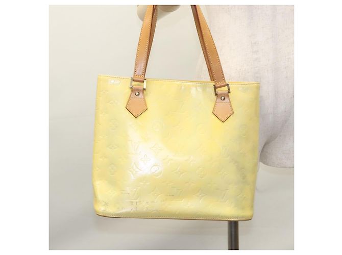 LOUIS VUITTON Monogram Vernis Houston Borsa a Mano Blu Baby M91005 LV Auth BA788 Blu chiaro - vista 25
