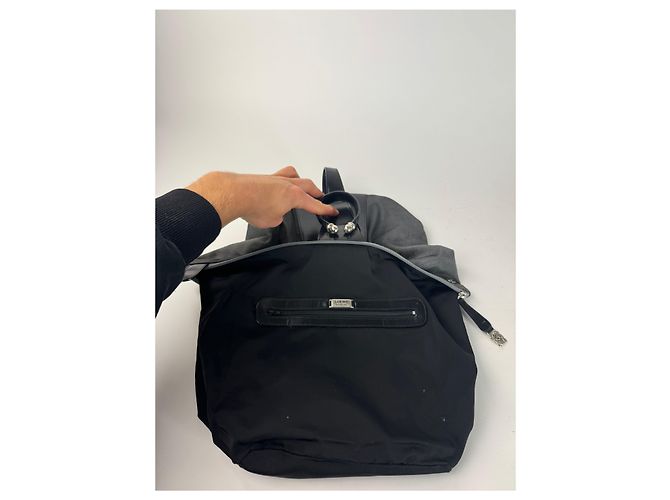 Vintage Loewe Madrid Leder Umhängetasche / Rucksack Schwarz - Ansicht 3