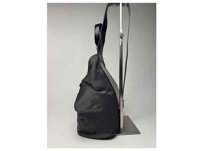 Vintage Loewe Madrid Leder Umhängetasche / Rucksack Schwarz - Ansicht 6
