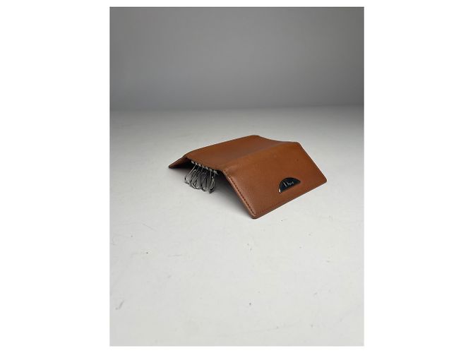 Vintage Dior Leather Key Holder Brown Orange - view 3
