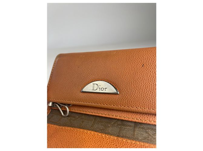 Vintage Dior Leather Key Holder Brown Orange - view 4